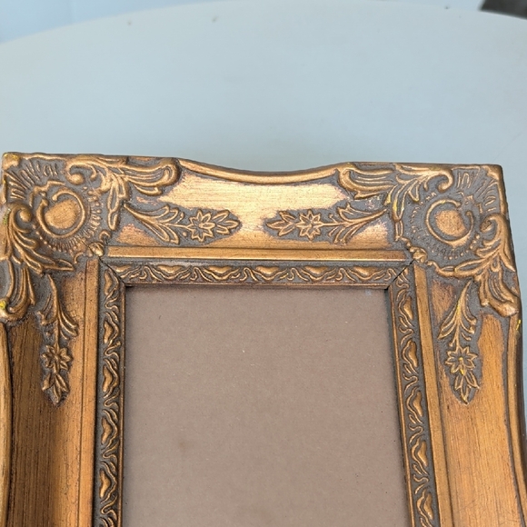 Retro Wood Gilded Photo Picture Frame Old Money Chic Fits 5x7 Pictures - Picture 2 of 6